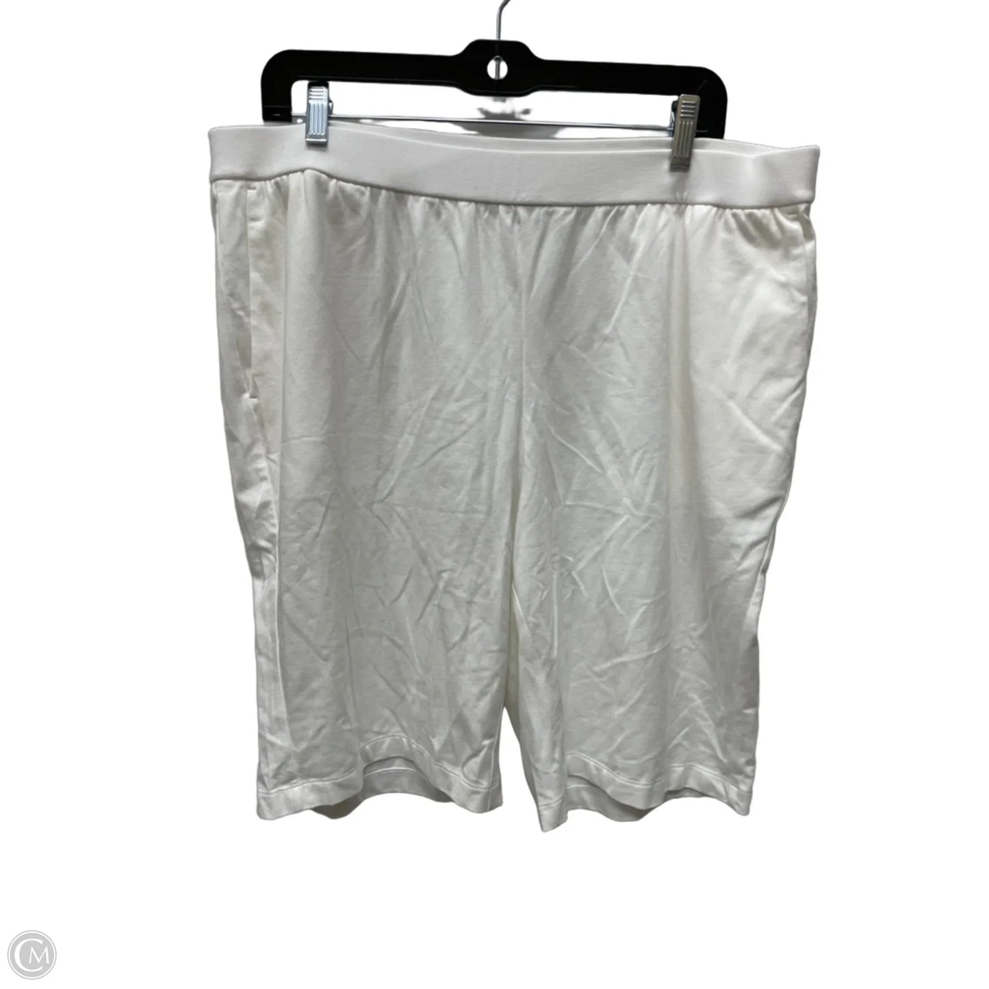 Shorts By Eileen Fisher In Cream, Size: 16