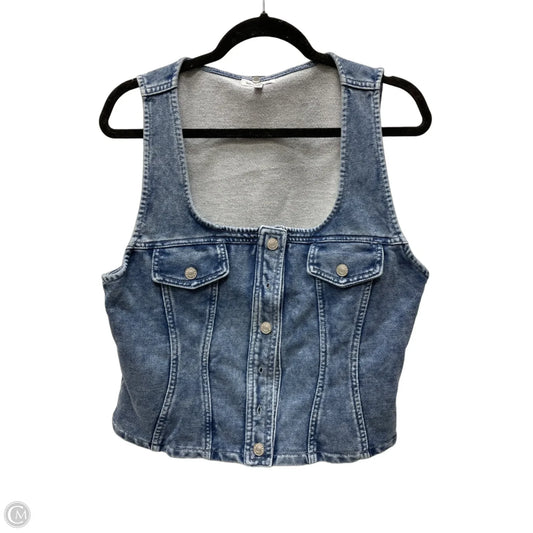 Top Sleeveless By White Birch In Blue Denim, Size: 1x