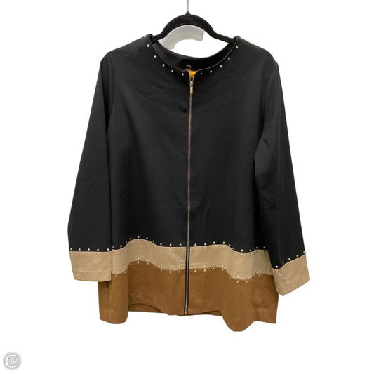 Jacket Other By Ruby Rd In Black & Brown, Size: Xl