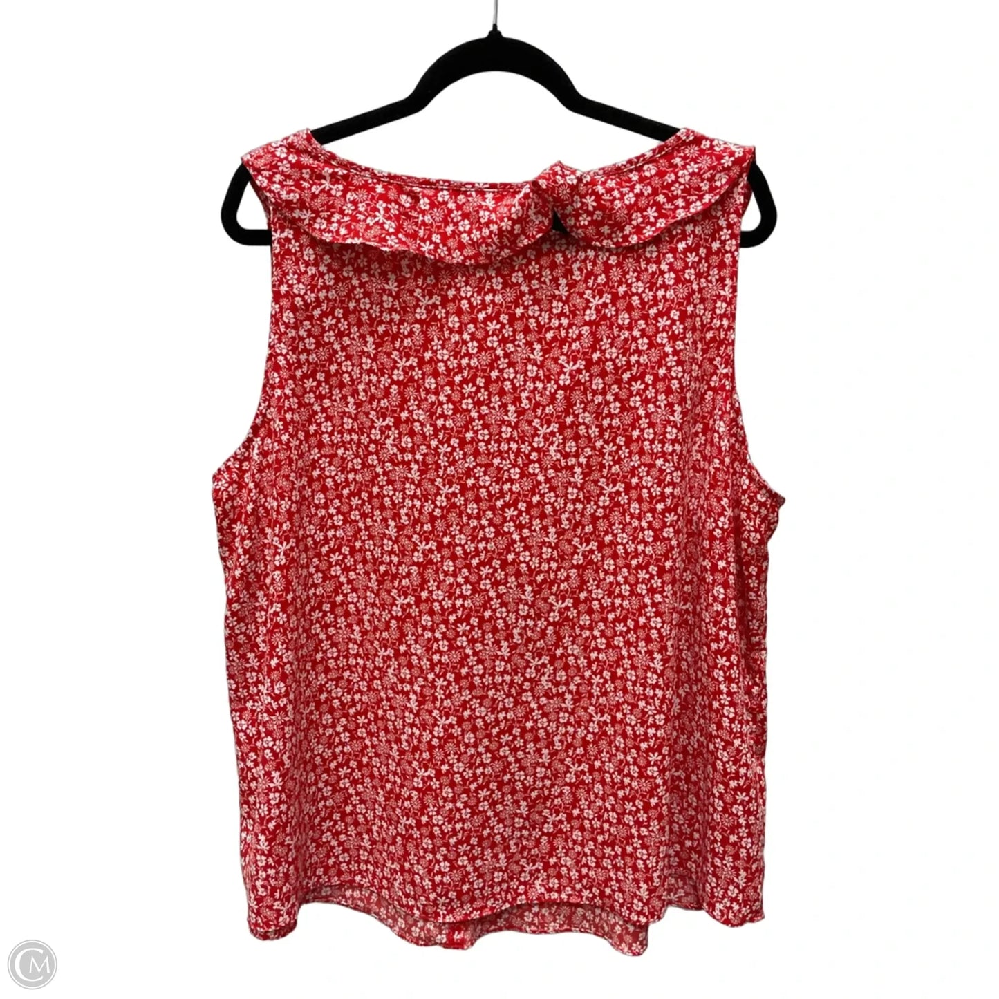 Top Sleeveless By Lc Lauren Conrad In Red & White, Size: 1x
