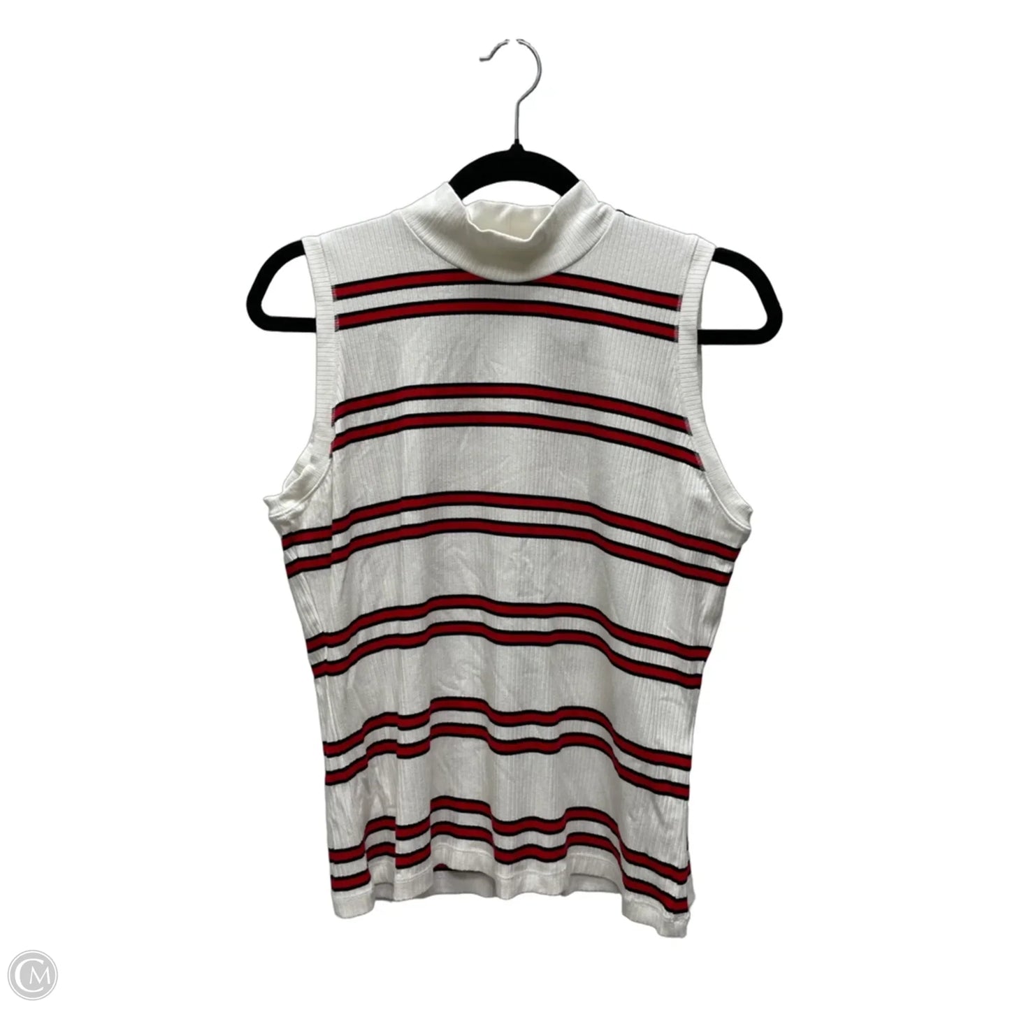 Top Sleeveless By Banana Republic In Striped Pattern, Size: L