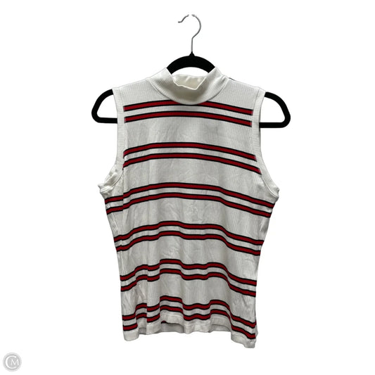 Top Sleeveless By Banana Republic In Striped Pattern, Size: L