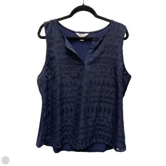 Top Sleeveless By Market & Spruce In Navy, Size: 1x