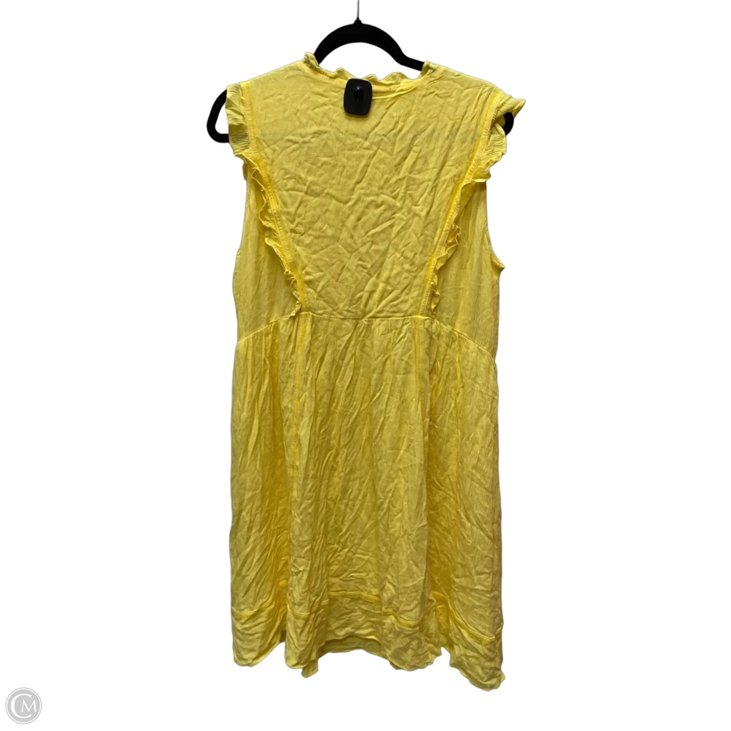Dress Casual Short By Ava James In Yellow, Size: Xl