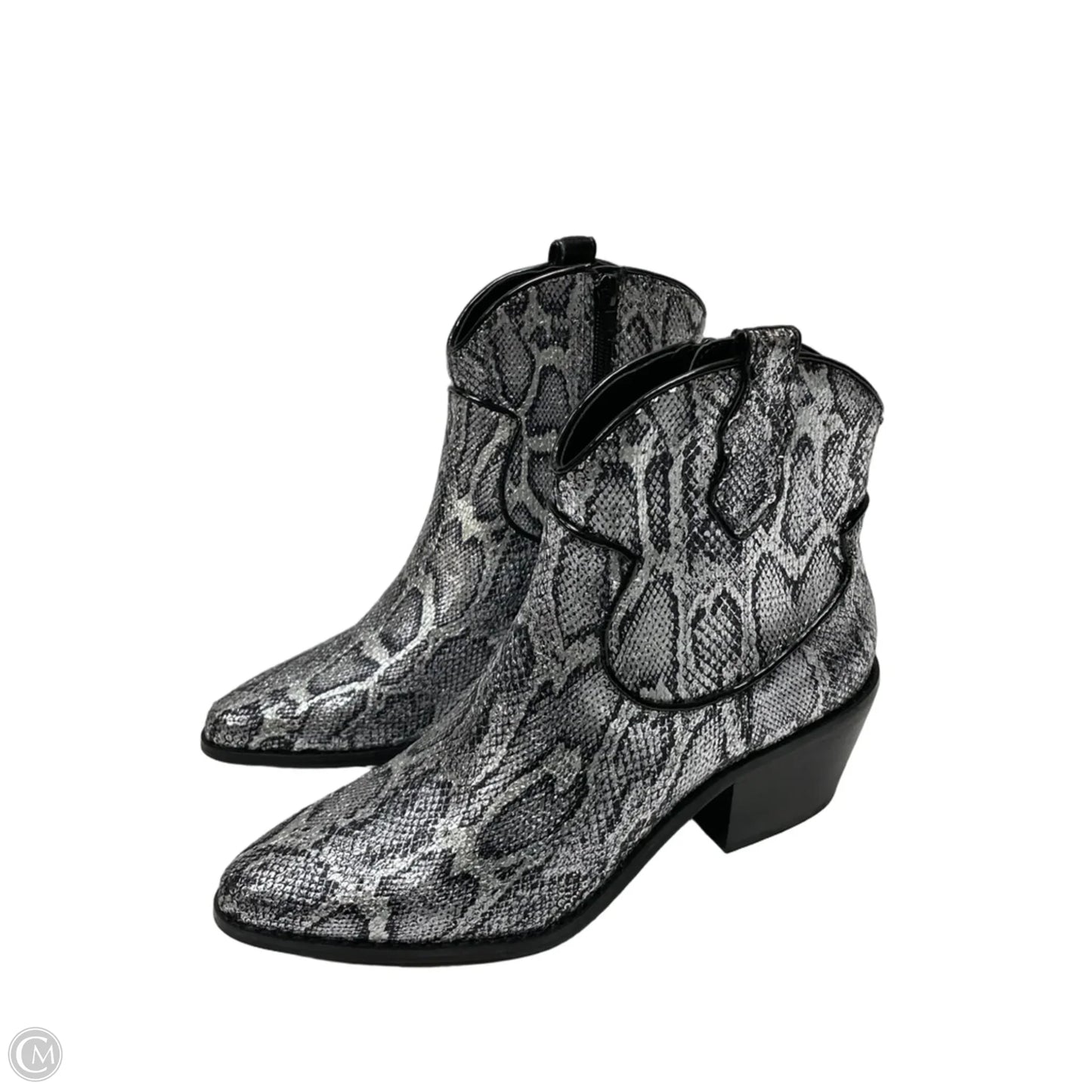 Boots Western By Betsey Johnson In Snakeskin Print, Size: 8