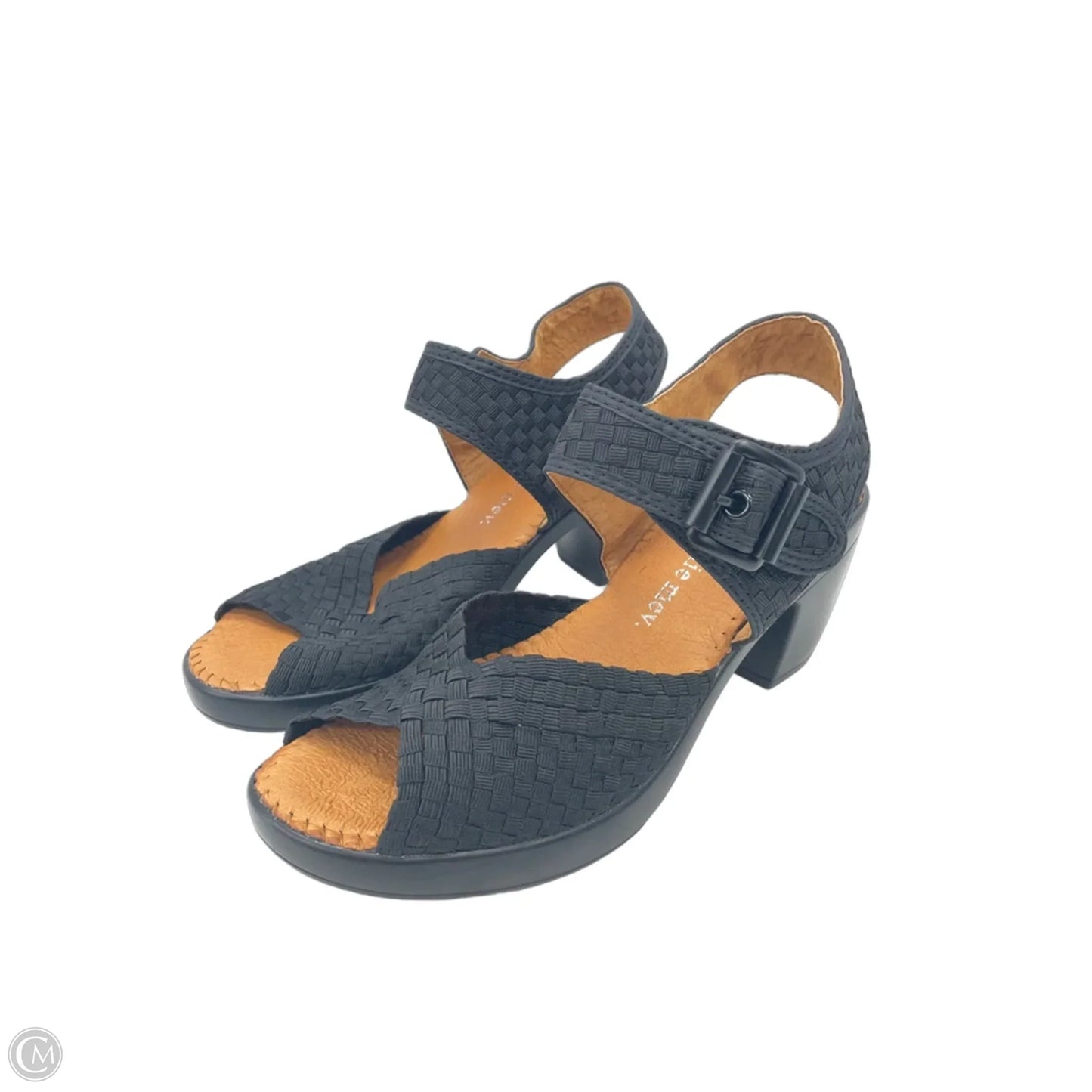 Sandals Heels Block By Bernie Mev In Black, Size: 7.5