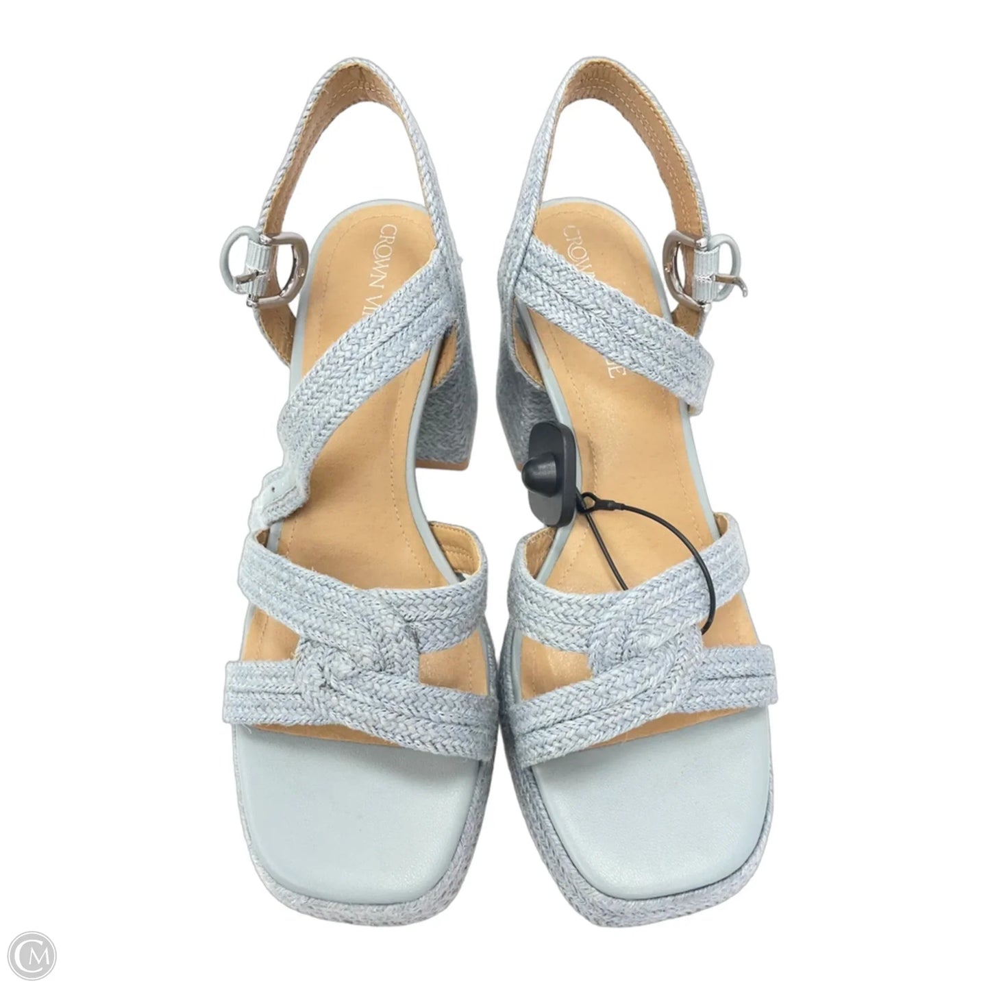 Sandals Heels Block By Crown Vintage In Blue, Size: 11
