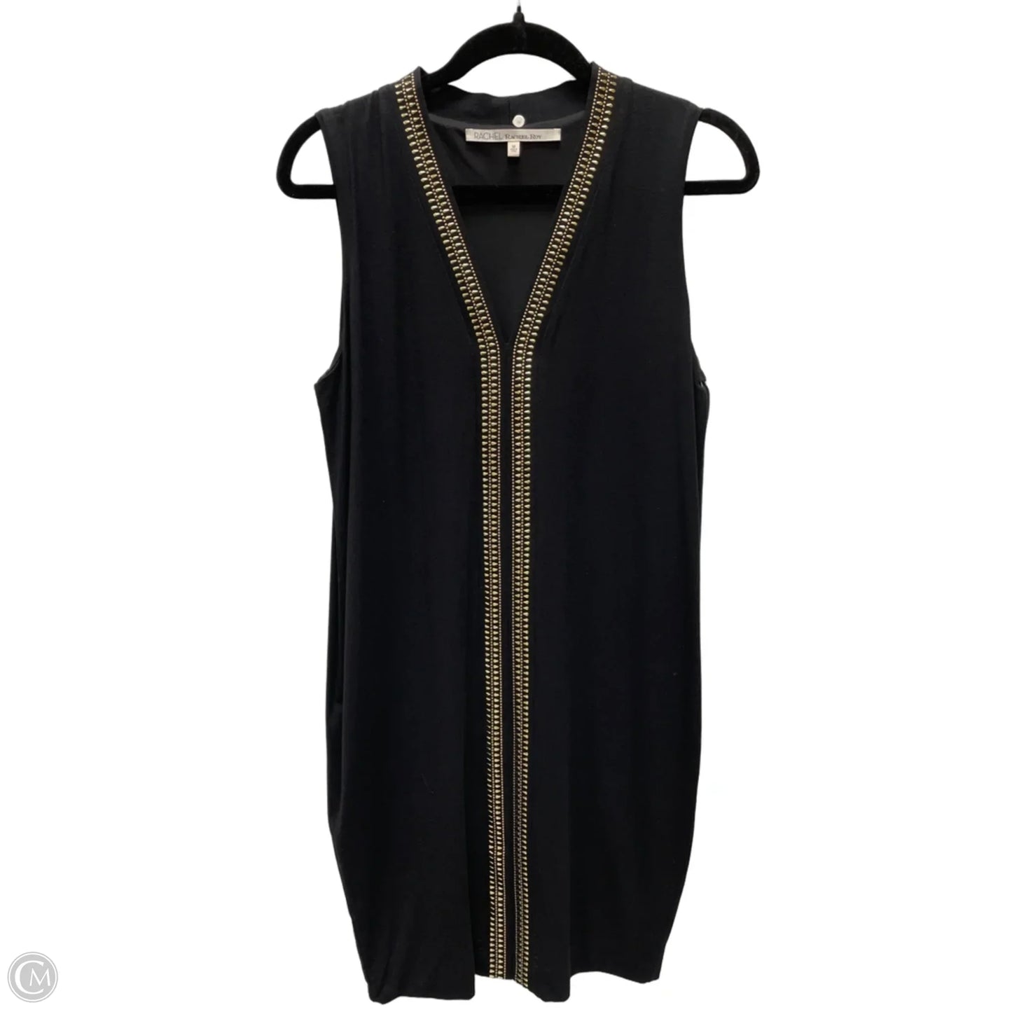 Dress Casual Short By Rachel Roy In Black & Gold, Size: M