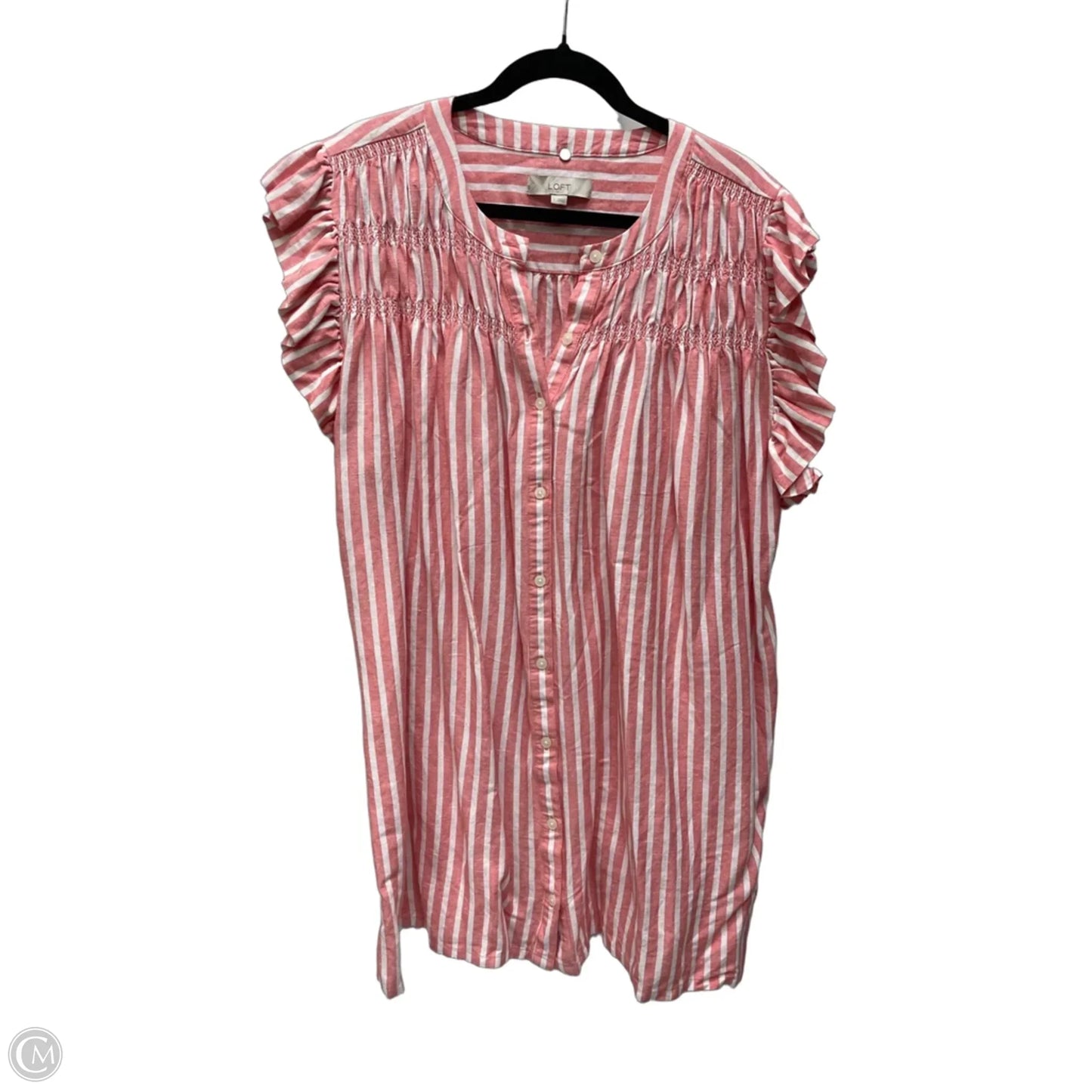 Dress Casual Short By Loft In Striped Pattern, Size: L