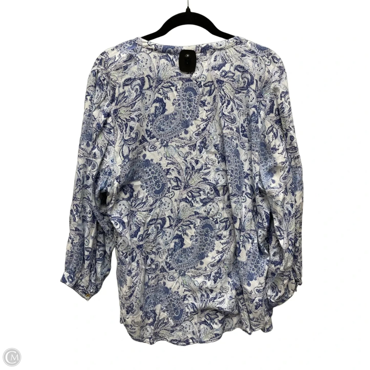 Top Long Sleeve By Grand And Greene In Paisley Print, Size: 1x