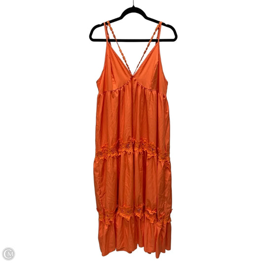 Dress Casual Maxi By Shein In Orange, Size: 1x