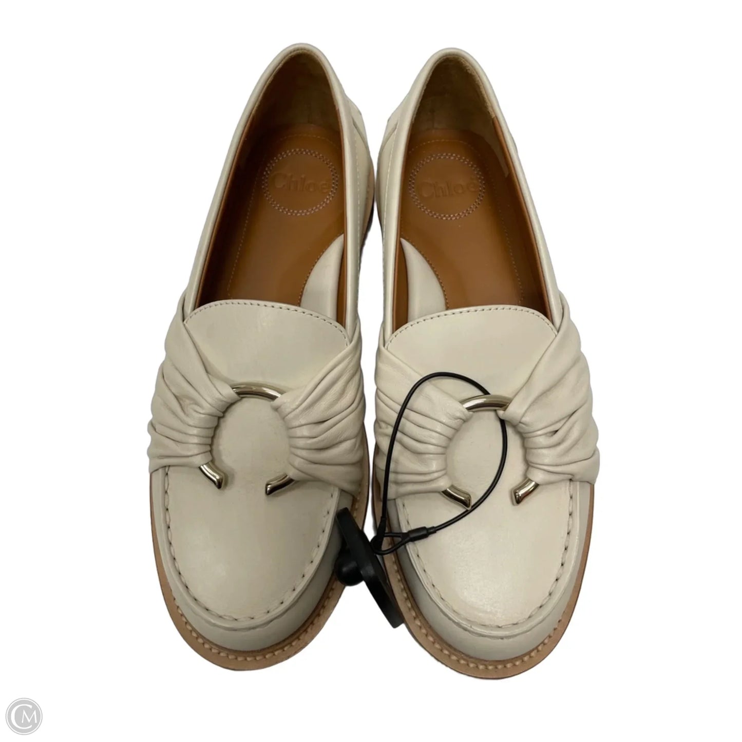 Shoes Luxury Designer By Chloe In Cream, Size: 7.5