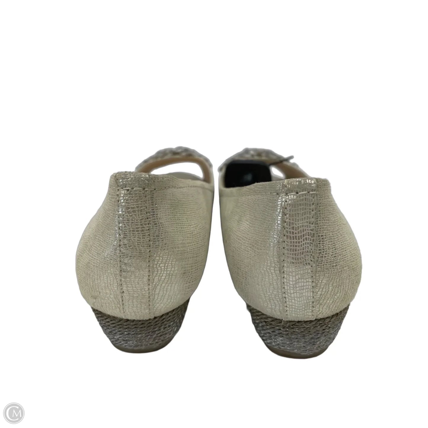 Shoes Heels Wedge By Alex Marie In Gold & Silver, Size: 9