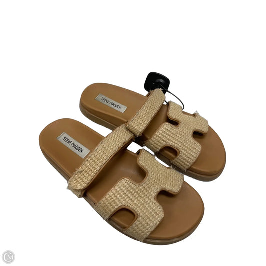 Sandals Flats By Steve Madden In Tan, Size: 9.5