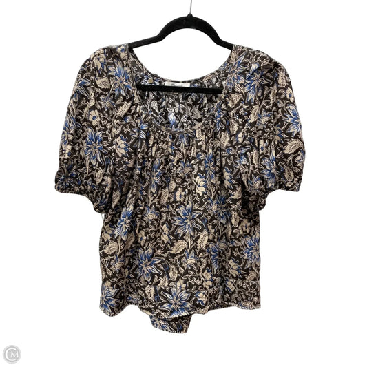 Top Short Sleeve By Madewell In Floral Print, Size: S