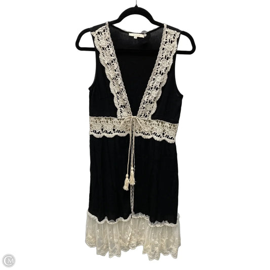Cardigan By Entro In Black & Cream, Size: S