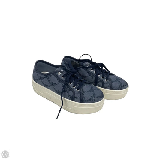 Shoes Luxury Designer By Mcm In Blue Denim, Size: 7.5