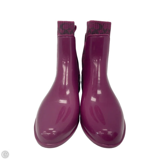 Boots Designer By Coach In Purple, Size: 7