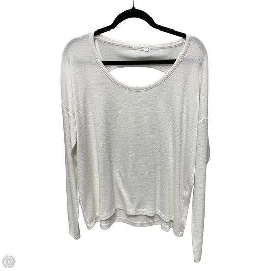 Top Long Sleeve By Rag And Bone In White, Size: L