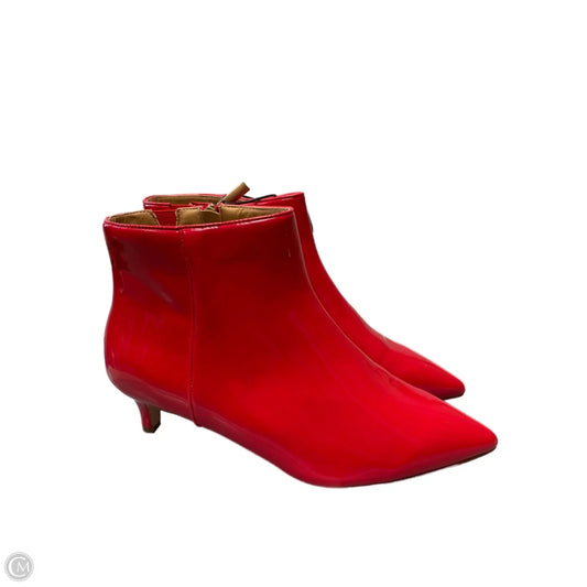 Boots Ankle Heels By Comfortview In Red, Size: 9.5