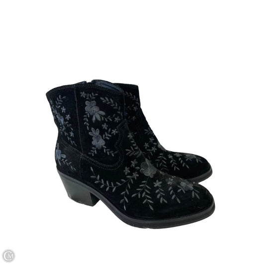 Boots Ankle Heels By Sofft In Black, Size: 9