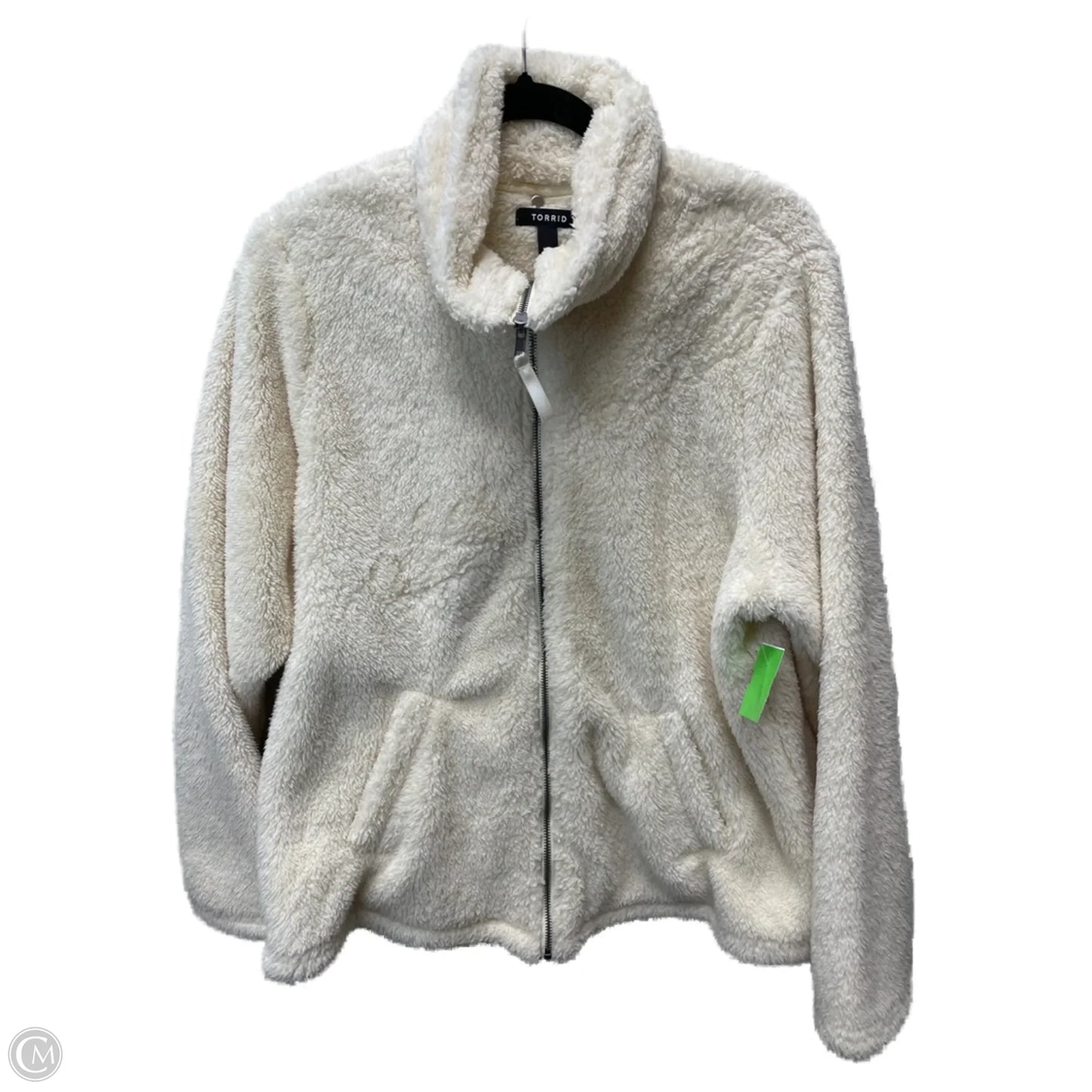 Jacket Fleece By Torrid In Cream, Size: Xl
