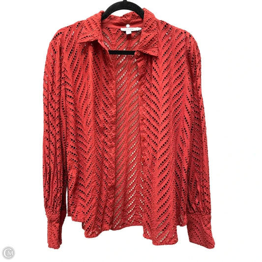 Top Long Sleeve By Chicos In Red, Size: M