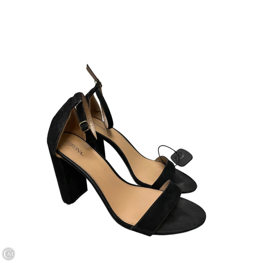Sandals Heels Block By Merona In Black, Size: 11