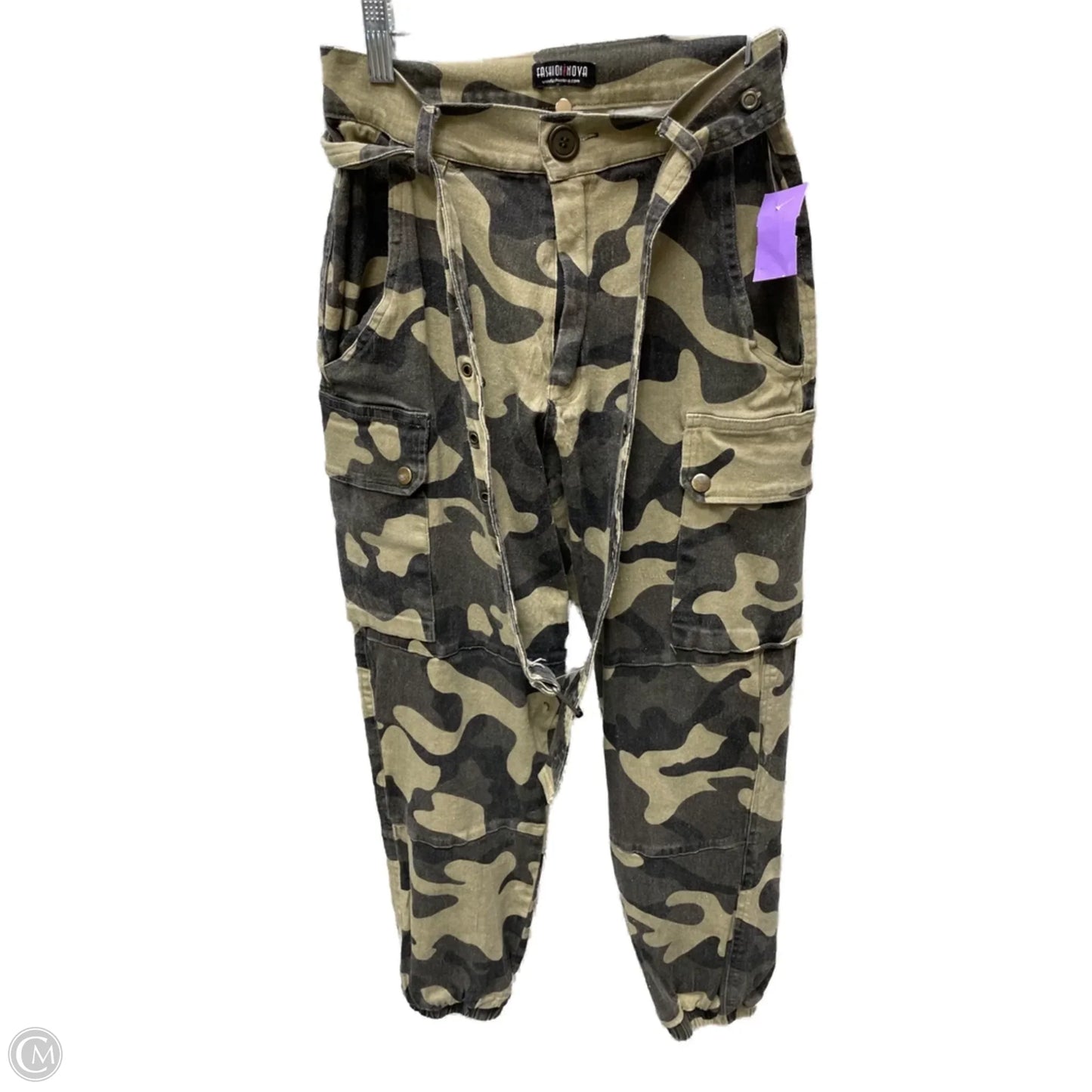 Pants Cargo & Utility By Fashion Nova In Camouflage Print, Size: 4