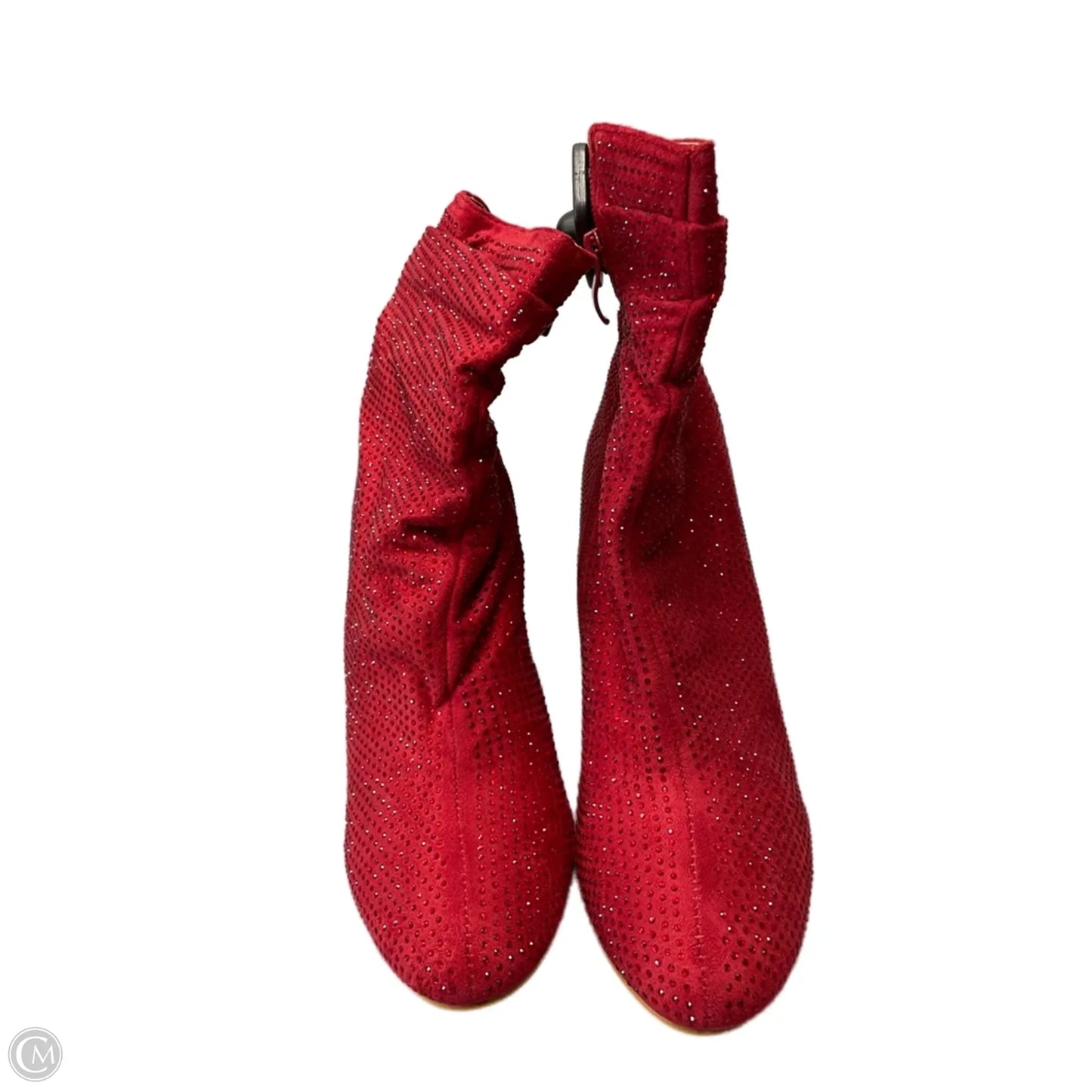 Boots Ankle Heels By Forever In Red, Size: 9