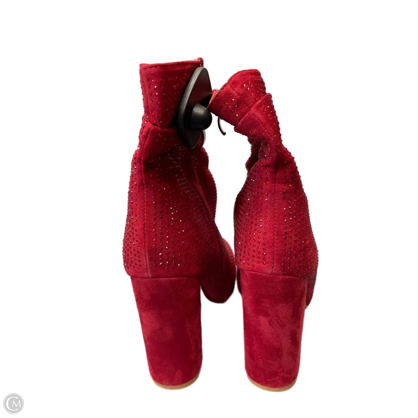 Boots Ankle Heels By Forever In Red, Size: 9