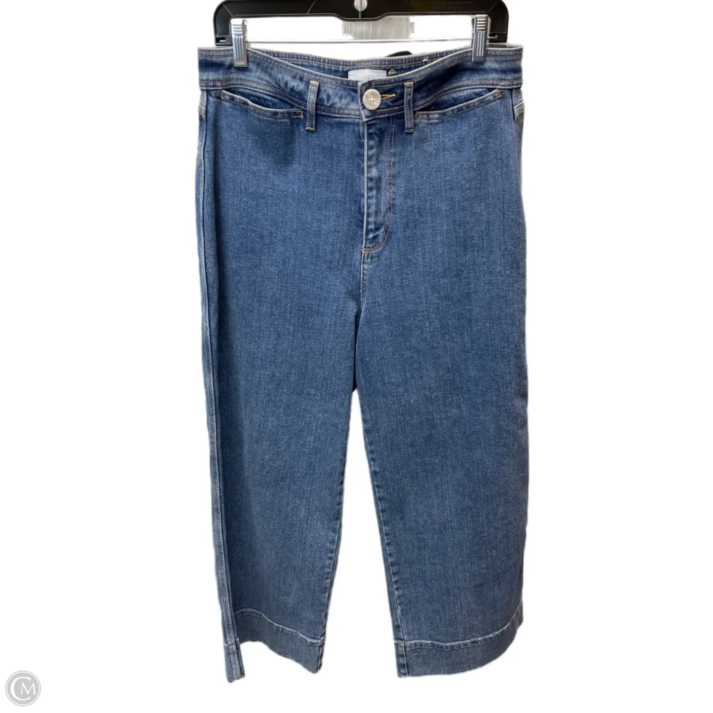 Jeans Cropped By Loft In Blue Denim, Size: 8