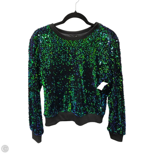 Top Long Sleeve By Anthropologie In Blue & Green, Size: Xs