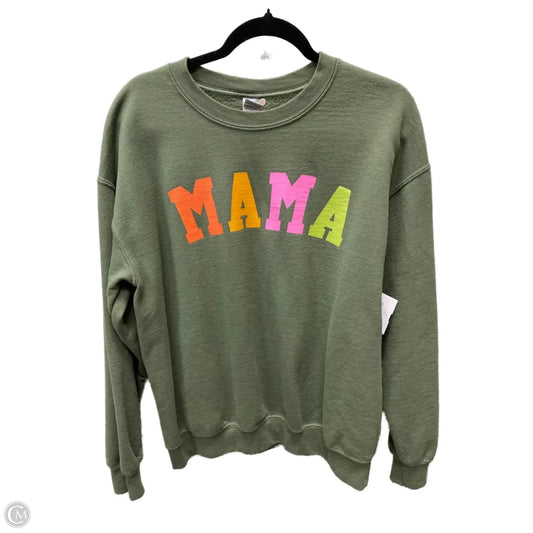 Sweatshirt Crewneck By Gildan In Green, Size: M