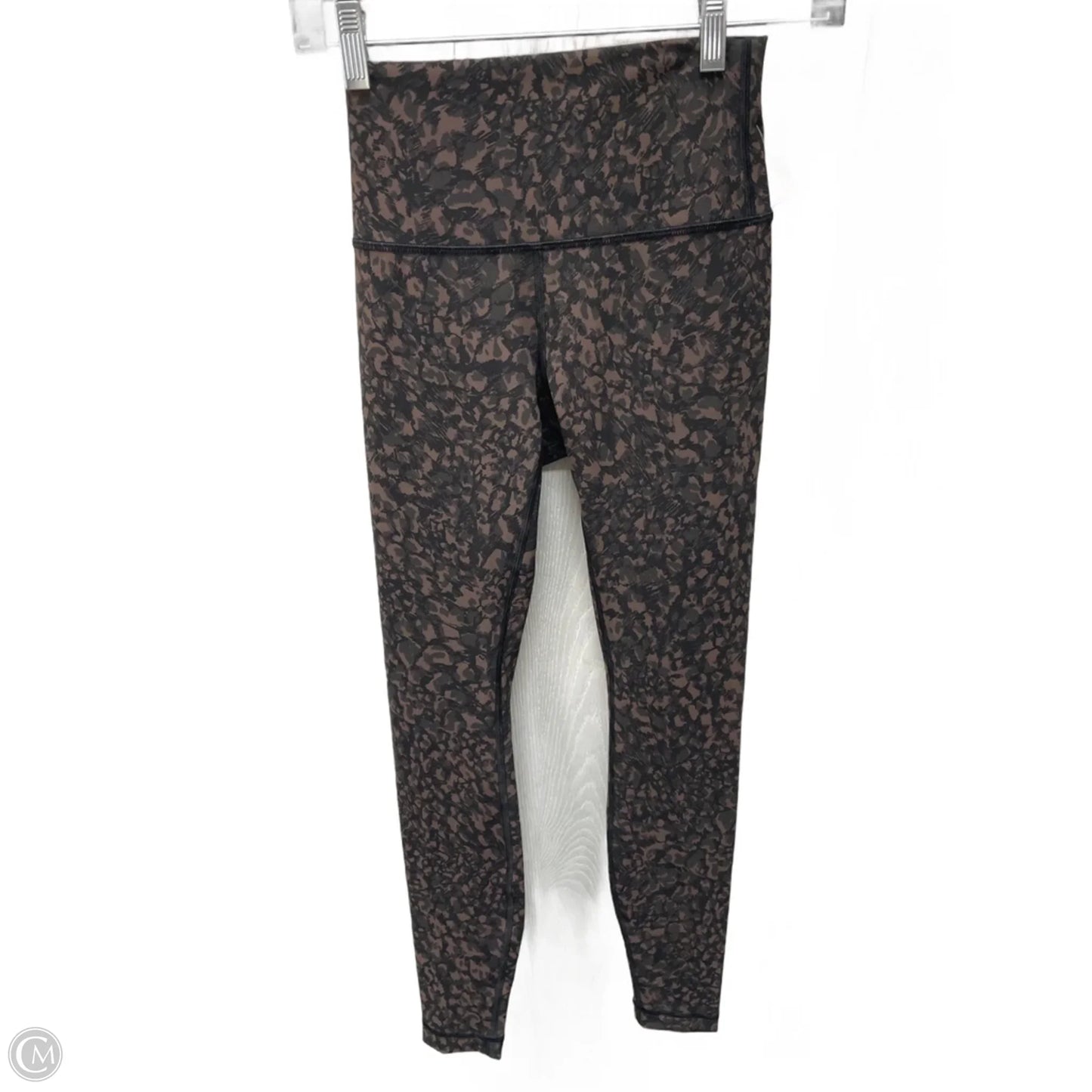 Athletic Leggings By Lululemon In Brown & Green, Size: 4