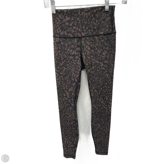 Athletic Leggings By Lululemon In Brown & Green, Size: 4