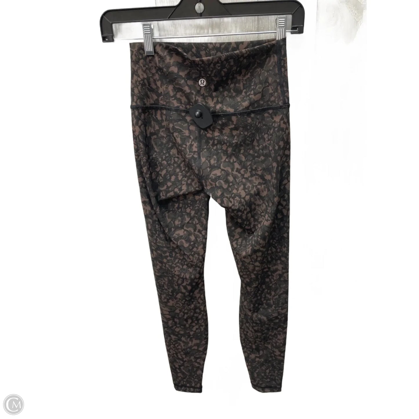 Athletic Leggings By Lululemon In Brown & Green, Size: 4