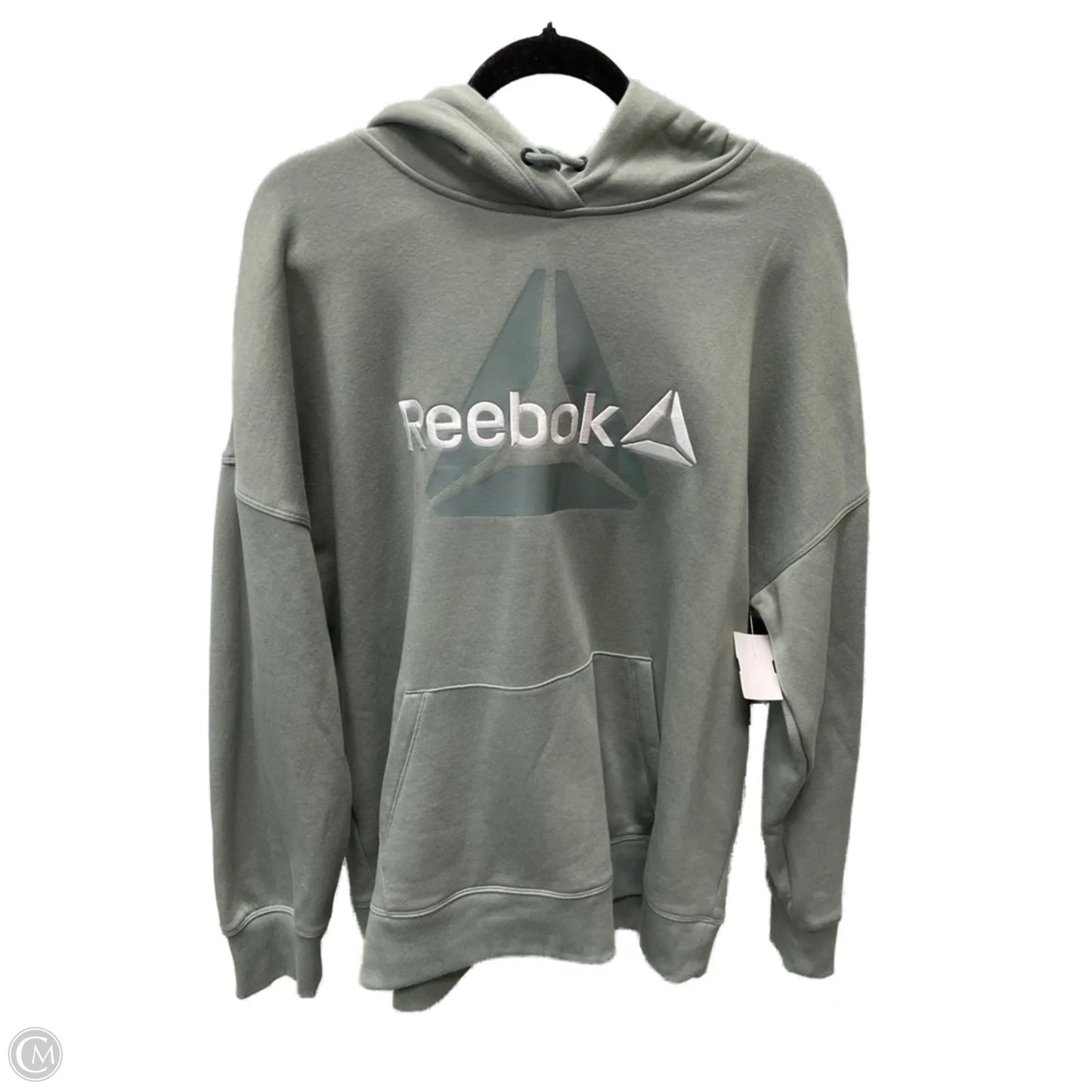 Sweatshirt Hoodie By Reebok In Green, Size: 2x