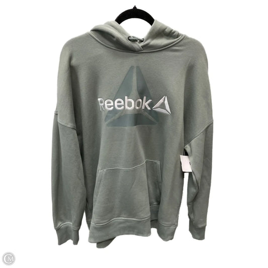 Sweatshirt Hoodie By Reebok In Green, Size: 2x