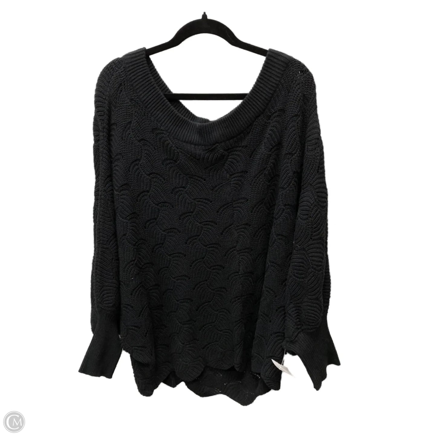 Sweater By Andree By Unit In Black, Size: 1x
