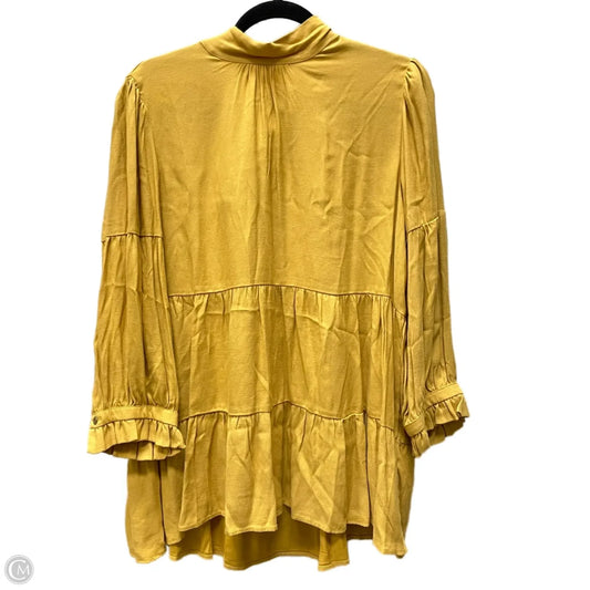 Blouse Long Sleeve By Maeve In Yellow, Size: M