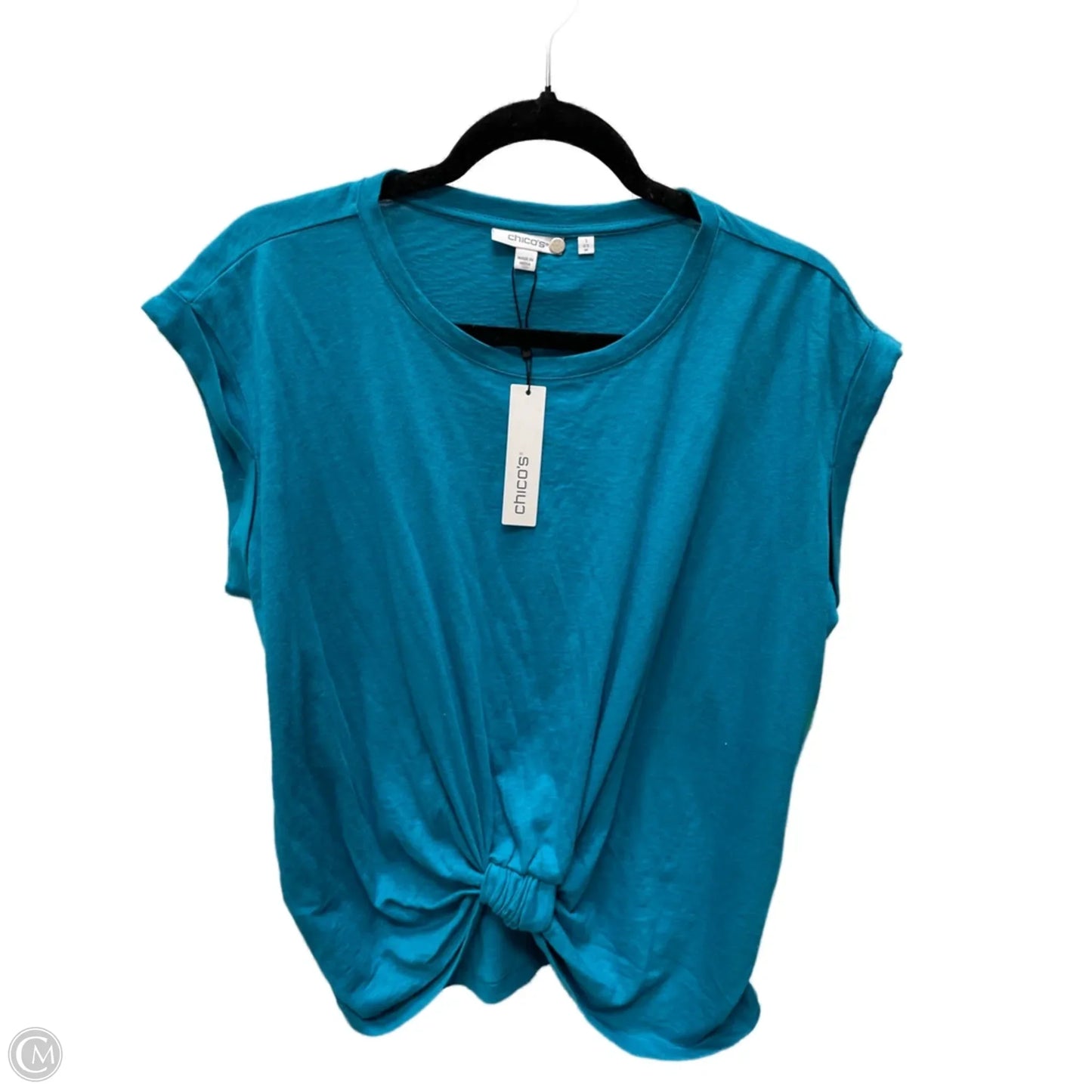 Top Sleeveless By Chicos In Teal, Size: M
