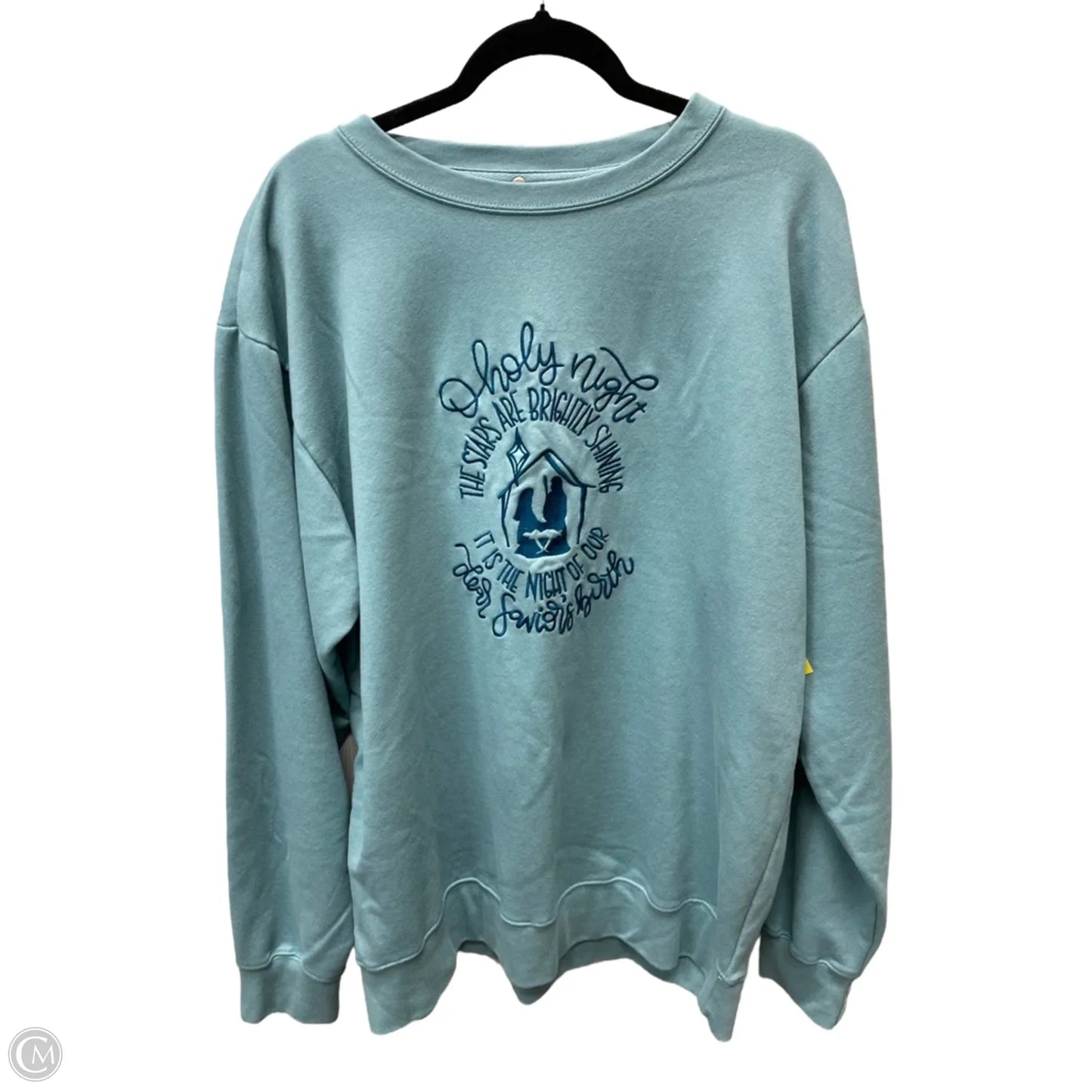 Sweatshirt Crewneck By Clothes Mentor In Blue, Size: 2x