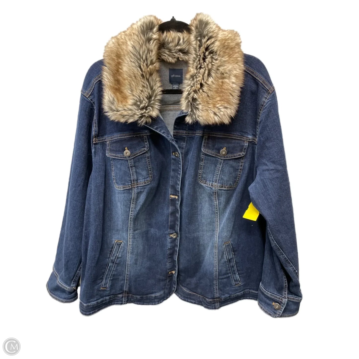 Jacket Denim By J. Jill In Blue Denim, Size: 3x