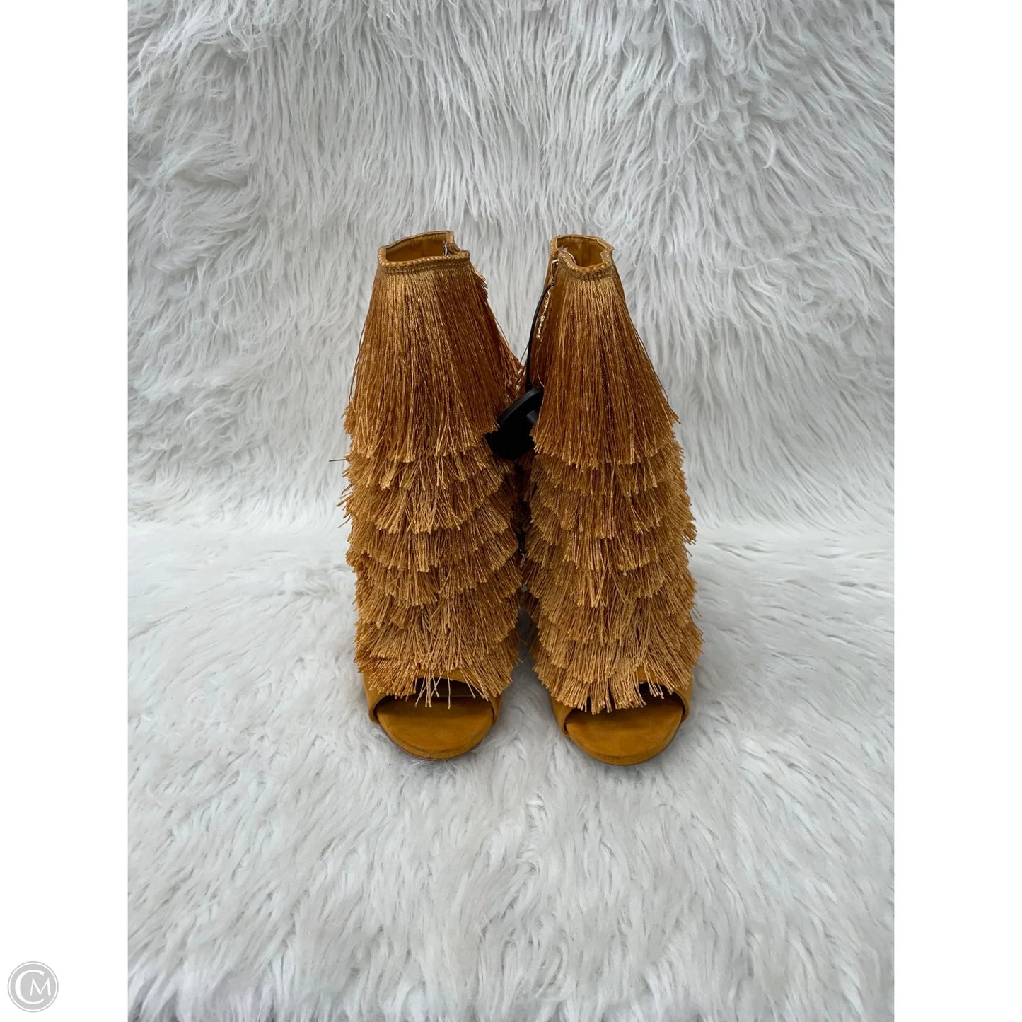Boots Ankle Heels By Cmc In Gold, Size: 10