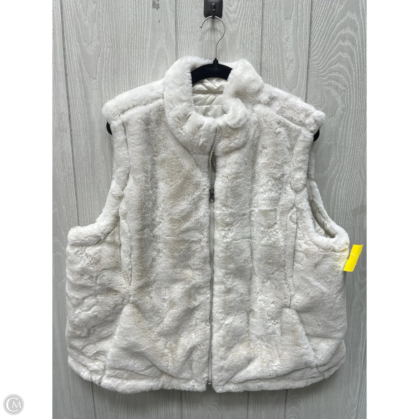 Vest Faux Fur & Sherpa By Nicole Miller In White, Size: 1x