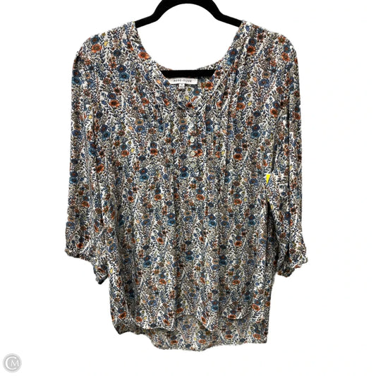 Blouse 3/4 Sleeve By Rose And Olive In Floral Print, Size: 1x