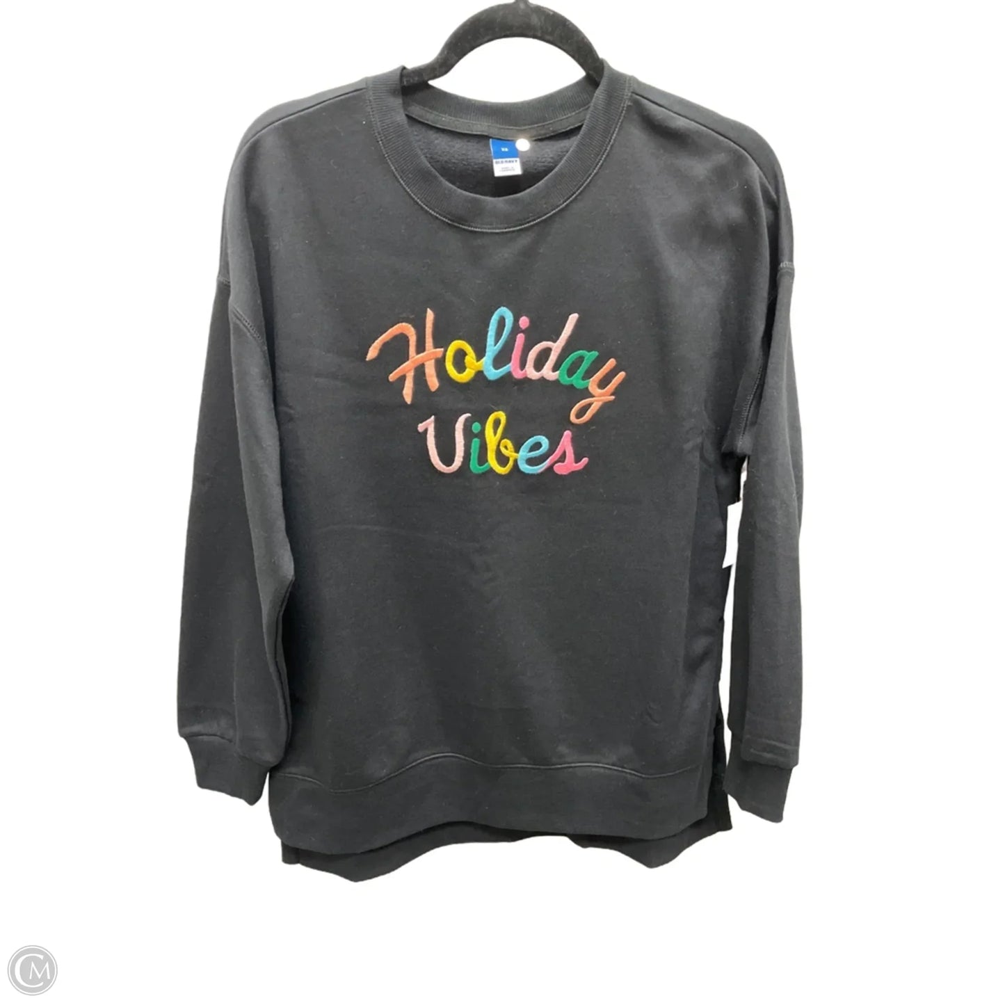 Sweatshirt Crewneck By Old Navy In Black, Size: Xs