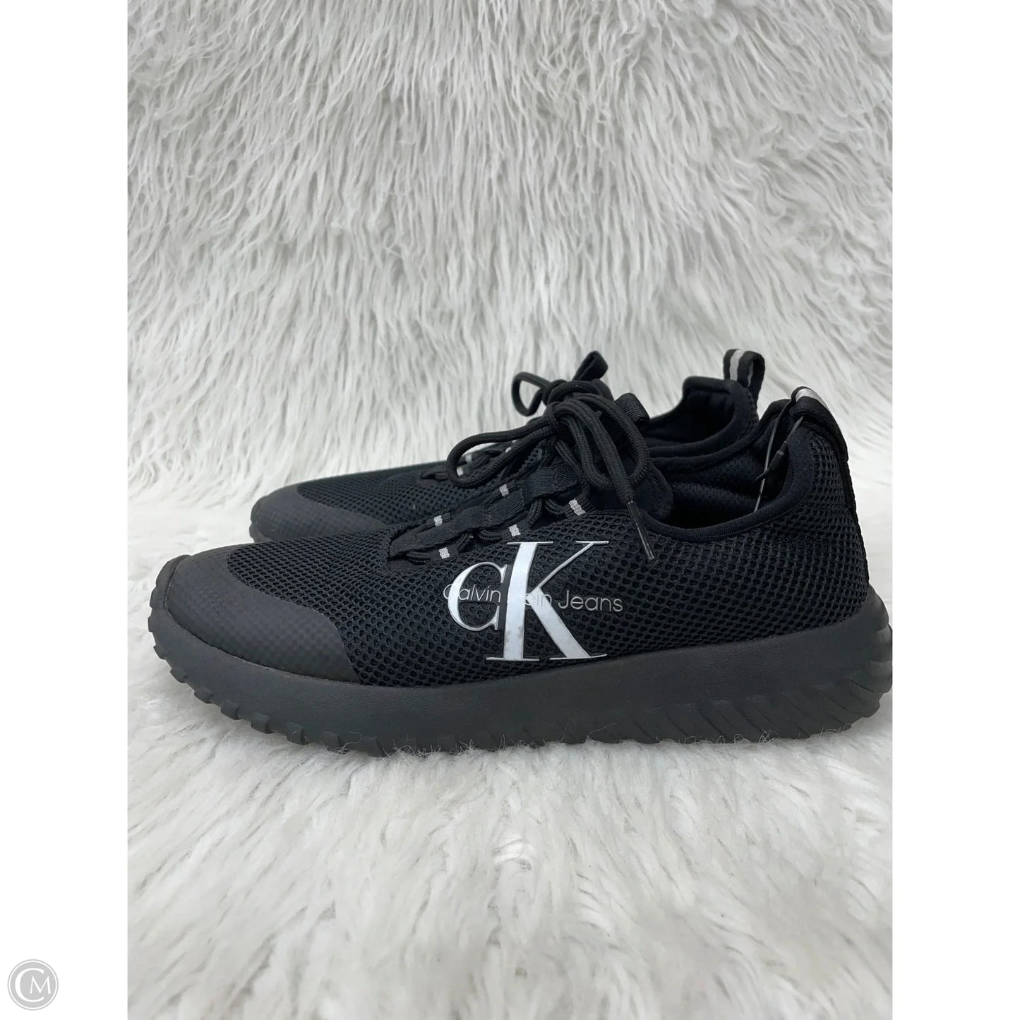 Shoes Athletic By Calvin Klein In Black & White, Size: 8.5