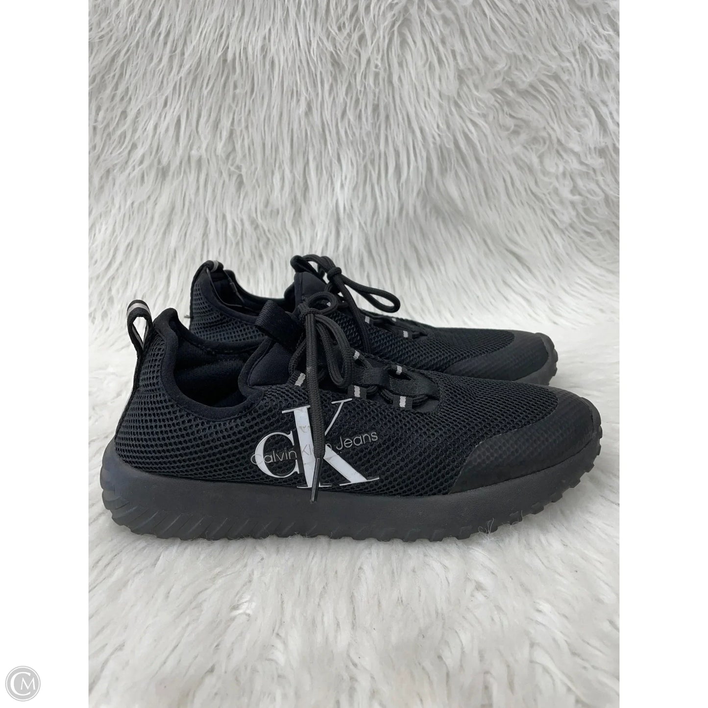 Shoes Athletic By Calvin Klein In Black & White, Size: 8.5